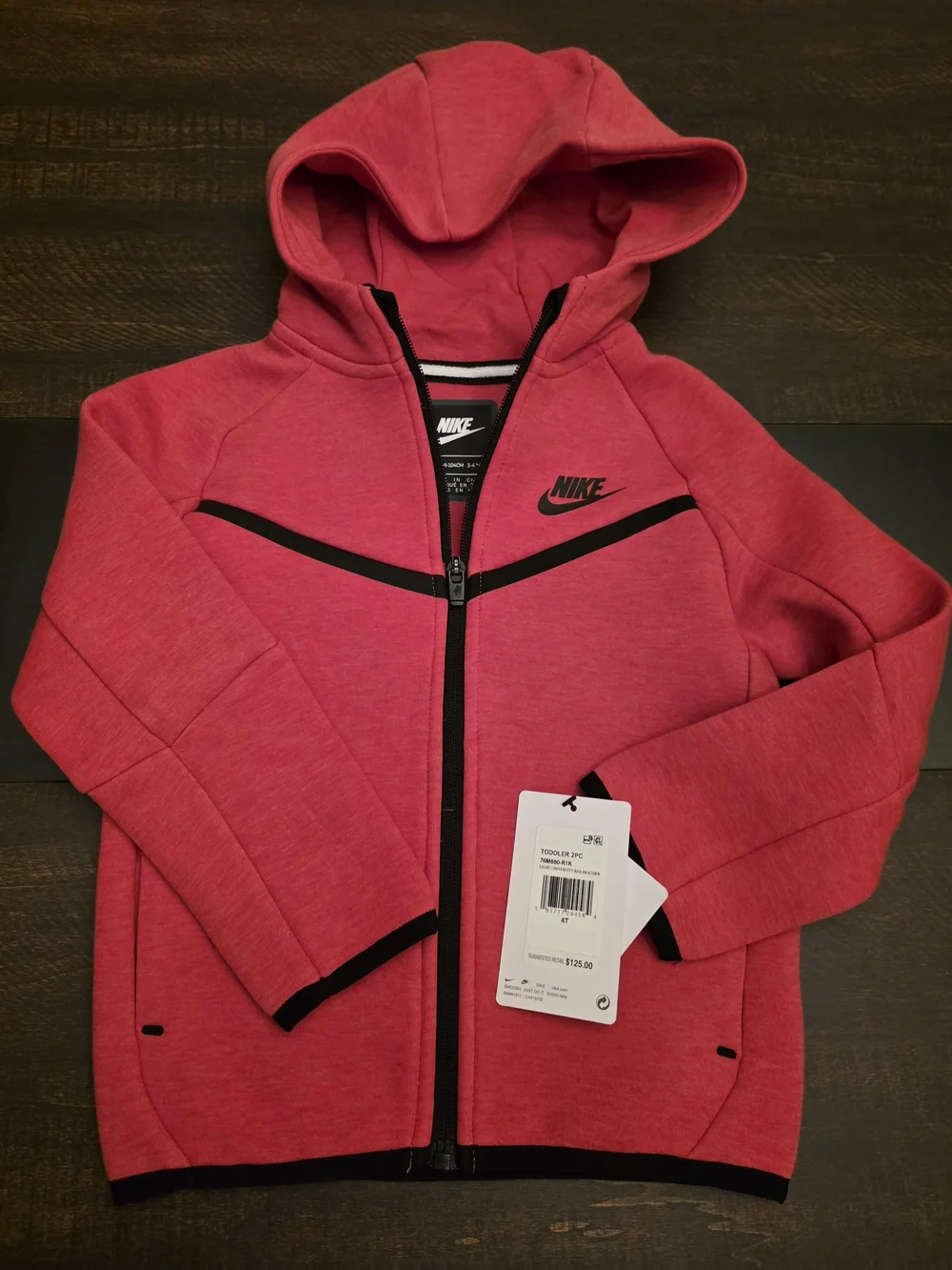 Nike Kids' Pink Hooded Zip Jacket & Jogger Set